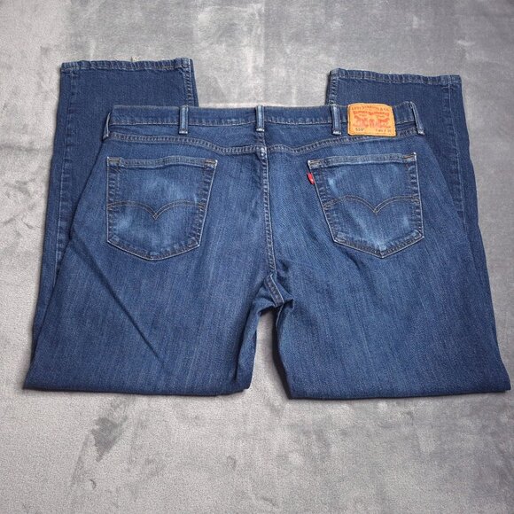 Levis 559 Mens Relaxed Straight Fit Jeans 40 Medium Wash Distressed - Picture 2 of 9